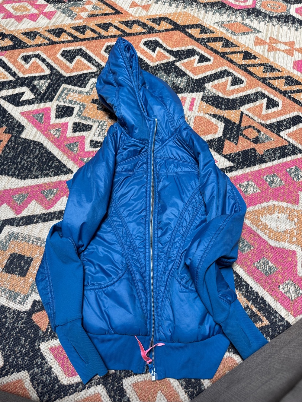 Ivivva Royal Blue Hooded Puffer Jacket